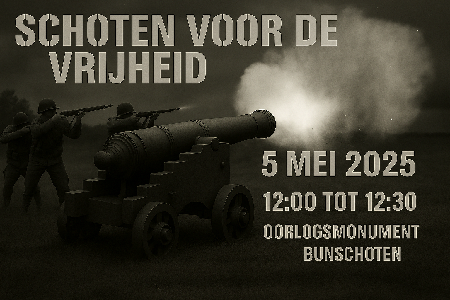 Aankondiging Schoten voor de vrijheid 5 mei 2025